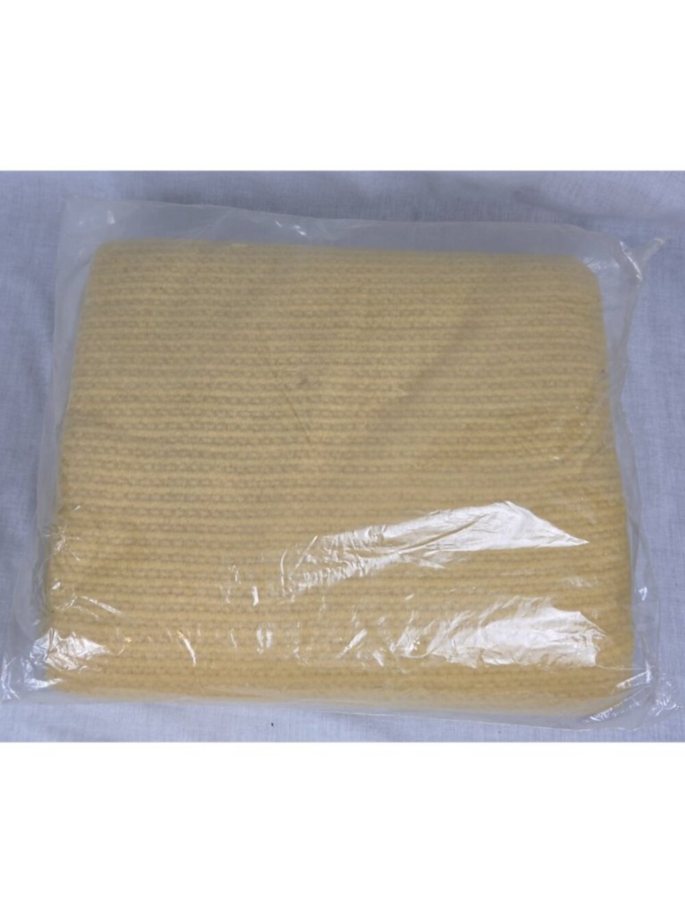 Vintage Esmond by Chatham Gold Waffle Blanket NEW Satin Trim Twin Double 72x90 - Picture 4 of 6